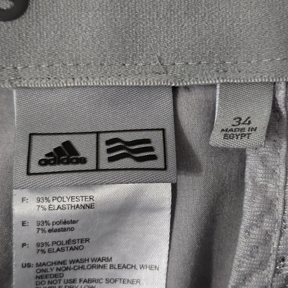 Adidas Golf Shorts Mens 34 Gray Ultimate365 Stretch Performance Flat Front